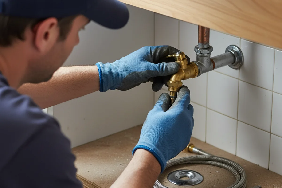 Shutoff valve and fitting work during Emergency Plumbing in Dresden